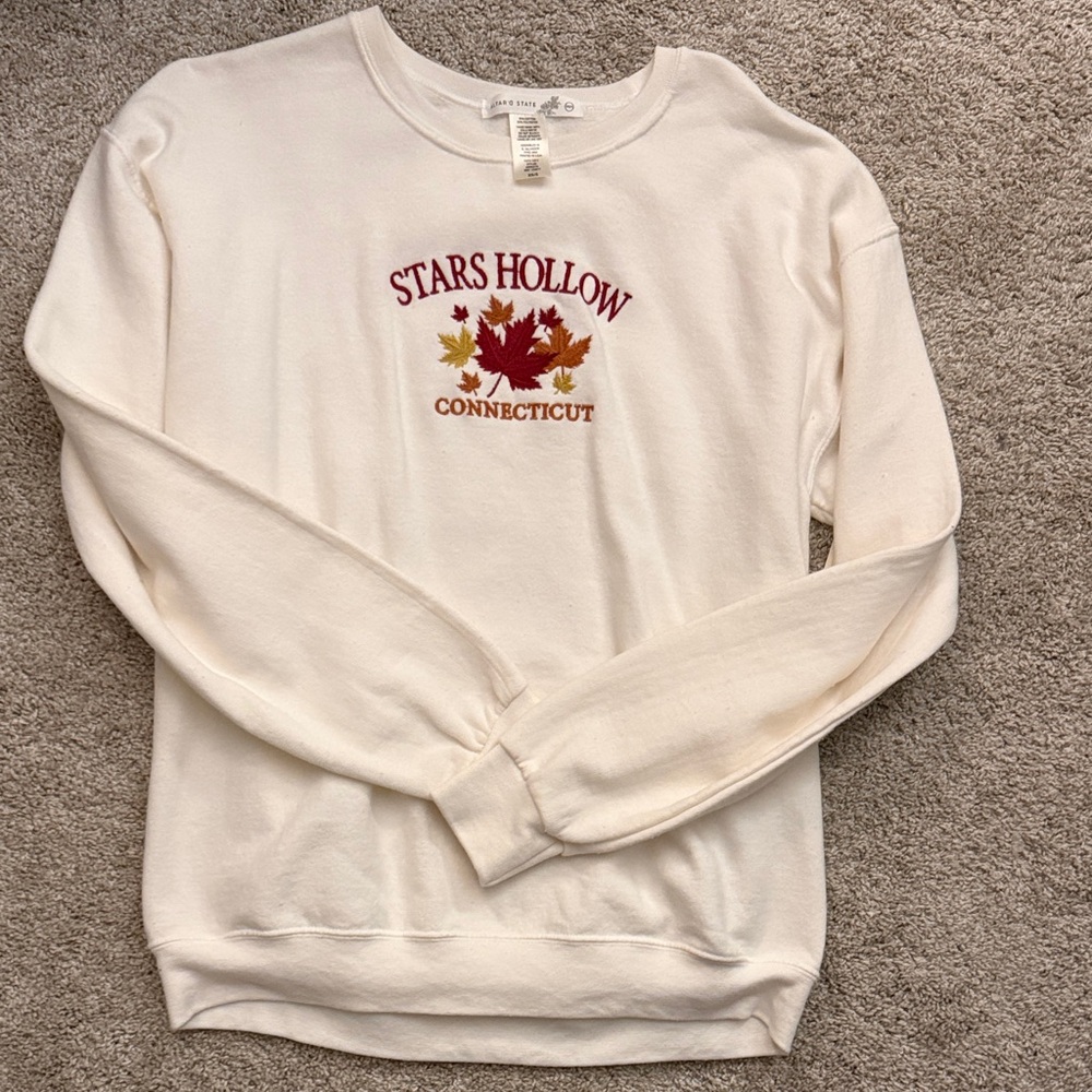 Altar'd State Cream Stars Hollow Sweater